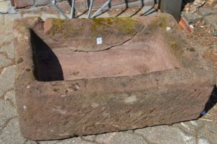 A stoneware trough (a/f).