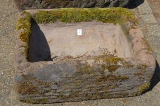 A stoneware trough (a/f).