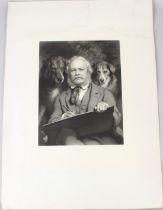 AFTER SIR EDWIN HENRY LANDSEER (1802-1873) 'Sir Edwin Henry Landseer' mezzotint by Samuel Cousins
