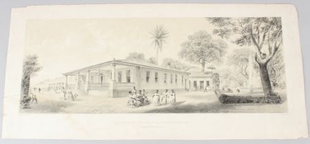 N DESMONS (19TH CENTURY) 'Habitation et Poropriete de Mr Henri Fournier' Rio de Janeiro lithograph