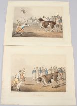 AFTER HENRY THOMAS ALKEN (1785-1851) 'Bull Baiting' two engravings by J Clark published by McLean