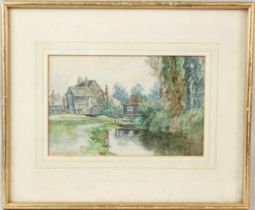 WILLIAM TATTON WINTER (1855-1928) View of a watermill watercolour signed 15 x 24cm