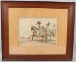 BRITISH SCHOOL (19TH CENTURY) 'A Horse Marine' satirical print published by McLean 24.5 x 34cm