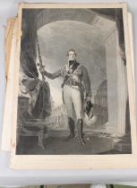 WILLIAM BROMLEY AFTER SIR THOMAS LAWRENCE RA 'The Duke of Wellington' 71.5 x 50.5cm (a/f) and two