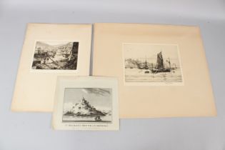 ROBERT HENRY SMITH Craft at their moorings, Brixham etching signed 16.5 x 23cm ROBERT LINNELL