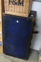 A large blue trunk.