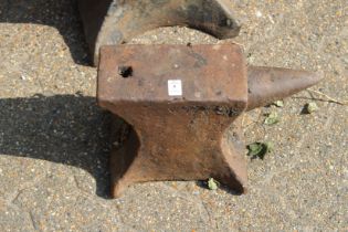 A small blacksmith's cast iron anvil. 1ft 3ins long.