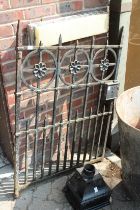 A cast iron gate.