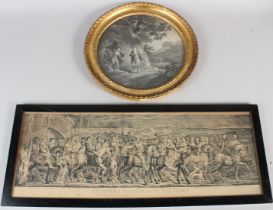 AFTER WILLIAM BLAKE 'Chaucer's Canterbury Pilgrims' early 20th century collotype print 21 x 60cm and