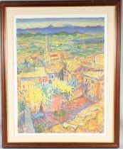 FREDERICK GORE (1913-2009) Continental town scene colour print 11/250 signed in pencil 79 x 59.5cm
