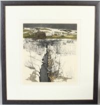 GREENWOOD (20TH CENTURY) 'Snowstream' coloured print artist's proof signed an dated in pencil '77 28