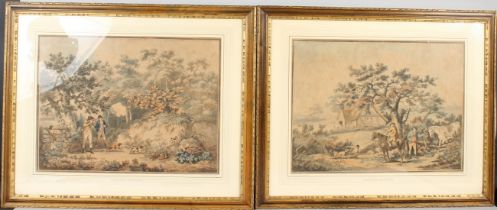 THOMAS ROWLANDSON (1756-1827) 'Pheasant Shooting' and 'Partridge Shooting' two aquatints after