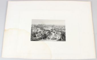 AFTER EDWARD AMITAGE (1817-1896) 'The Battle of Meeanee' engraved by J B ALLEN unframed 16 x 25.5cm