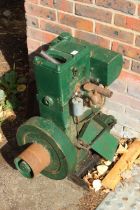 A stationary engine and parts.