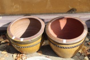 Two ceramic planters.
