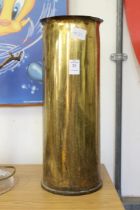 WWII brass shell casing converted to a vase.