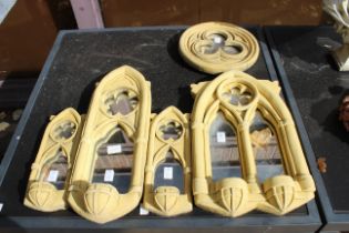 Five garden mirrors.