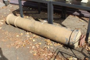 A large chimney pot, 6ft 3ins long.