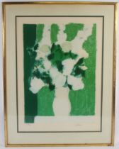 BERNARD CATHELIN (1919-2004) Flowers in a vase lithographic print 115/125 signed and numbered in