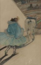 AFTER HENRI DE TOULOUSE-LAUTREC 'At the Circus, Entering the Ring' lithograph with blindstamp 27 x