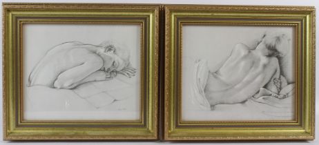 FRANCINE VAN HOVE (1942-2025) Female studies pair of prints 24 x 29cm (2)