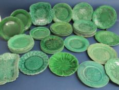 Green leaf plates includes Spode & Wedgwood etc