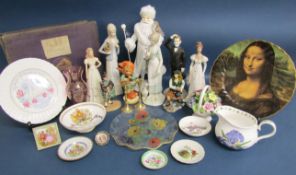 Figurines includes Santa, plates, records etc