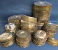 Large collection of silver plate cloches, all marked College of Technology,