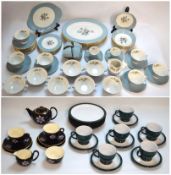 Royal Doulton Rose Elegans pattern part dinner and tea service, Denby Greenwich part tea service and