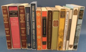 Selection of Folio Society books including THe History of the Decline and Fall of the Roman