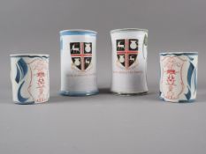 A pair of Aldermaston pottery limited edition Royal Berkshire Hospital 150 Anniversary tankards