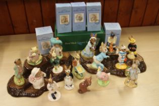 Six John Beswick “Beatrix Potter” models, two other Beswick models, and eight Royal Doulton