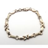 A hallmarked silver bracelet.