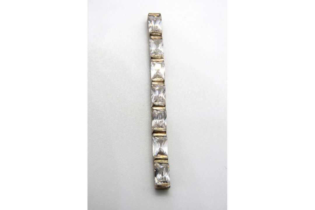 A silver pendant set with white stones, - Image 1 of 3