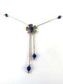 A Native American style silver beaded ne