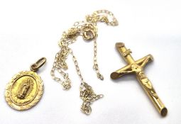 A quantity of gold and yellow metal jewellery, total weight 1.