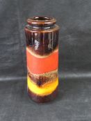 A mid century German pottery vase.