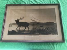 Print; The Sanctuary, framed, 55x 80cm.