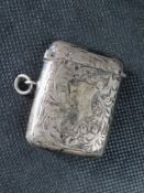 A hallmarked silver vesta case, 33.2g / 1.07ozt.