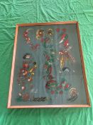 A framed abstract, unknow origin, 69 x 55cm.