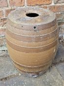 A salt glazed barrel.