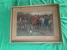 A framed Pears advertising print in Hunting theme, framed 49 x 64cm.