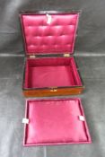 A finely refitted Victorian mahogany workbox,