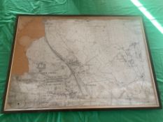 A framed map of Weedon Barracks and Weedon Beck Daventry, second edition,