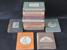 A quantity of Beatrix Potter books, various ages and condition.