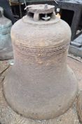 A late 19th century cast steel bell c8cwt,