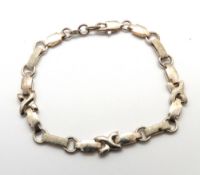 A hallmarked silver bracelet.