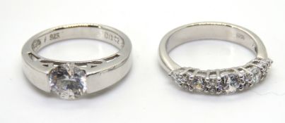 Two silver rings, size J/K.