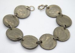 A USA coin bracelet.
