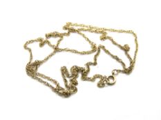 A 9ct gold chain necklace, 45cm in length, stamped 9k, 1.